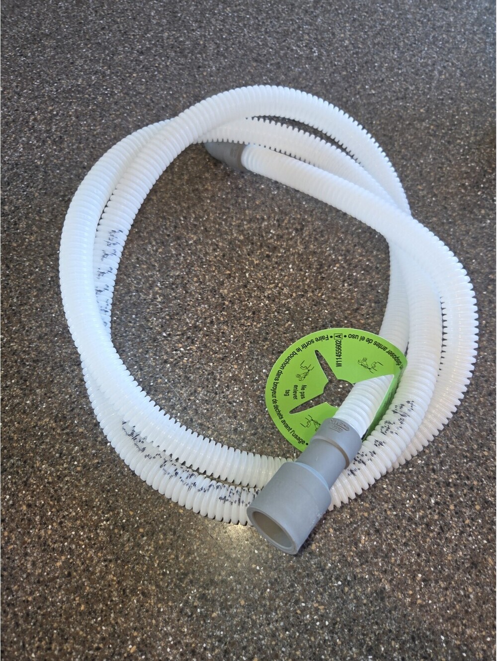 Whirlpool/Kitchen Aid Dish Washer Drain Hose #W11455602 A26